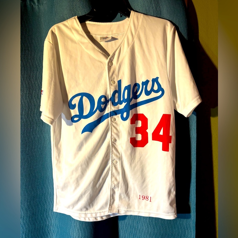 Dodgers #34 Valenzuela Jersey